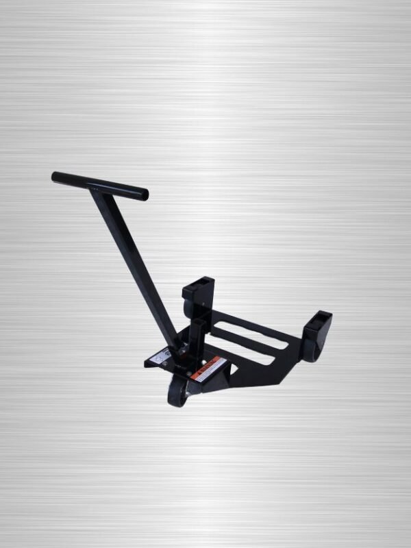 Back-right view of the SumoSpin cart featuring solid-steel construction for GSA containers.